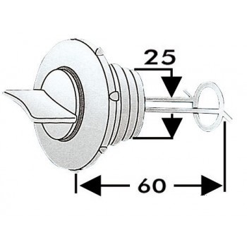 Tappo di scarico acqua Ø 25 mm